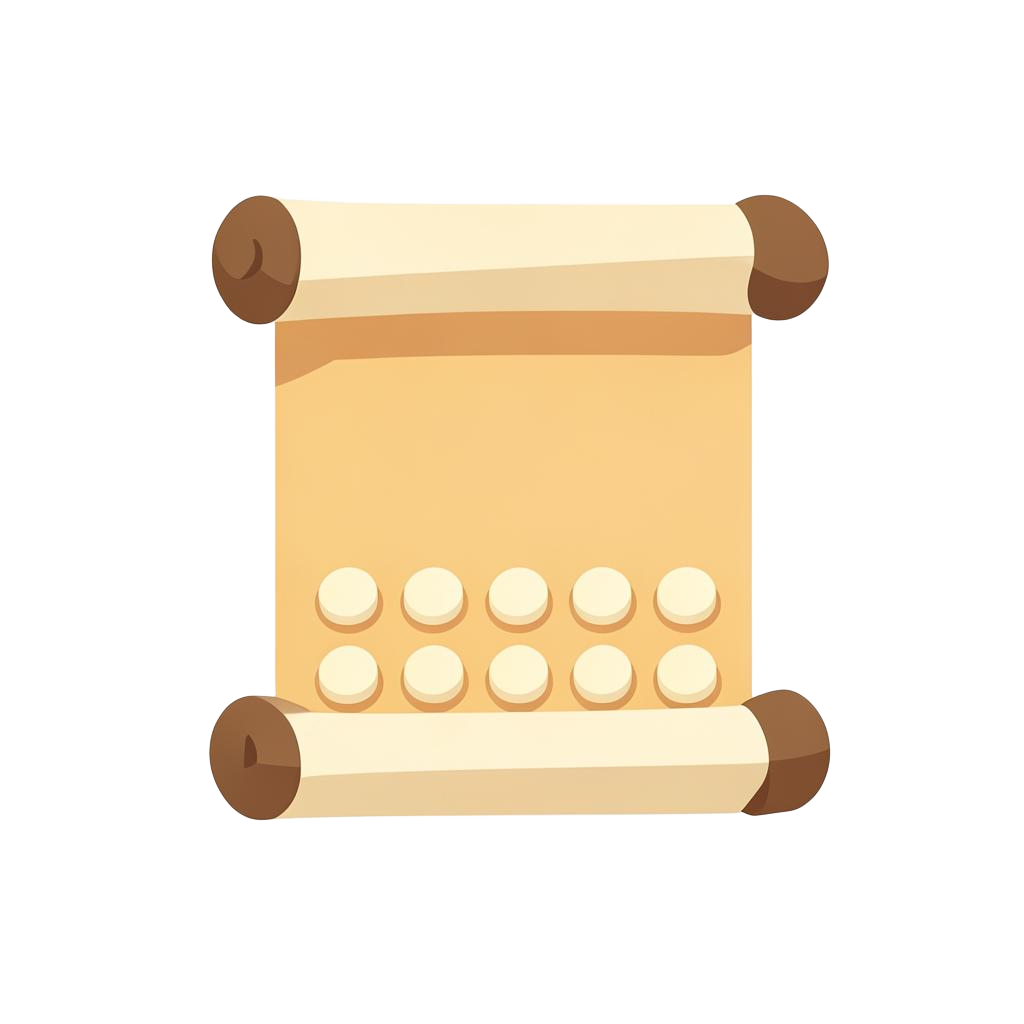 TypingScripture logo — a scroll with keyboard keys